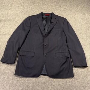 Samuelsohn Performance Suit Jacket Mens 44L Navy Blue Wool Loro Piana Sport Coat